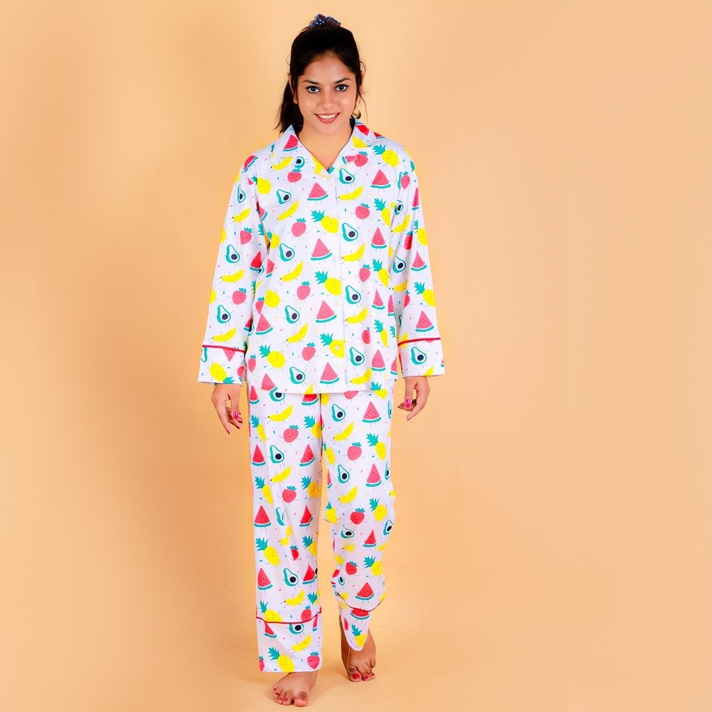 Set Of 2: Fruity Cutie Matching Pajama Set for Mom and Baby - TWPJ-FRCT