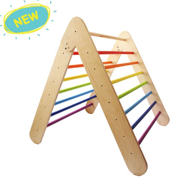 Shumee Wooden Rainbow Pikler Triangle - OTM-IN-PT-W-1yr-091