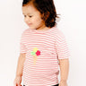 Strawberry Softy Striped Girls Casual Tshirt - KCW-SWSTR-6-12