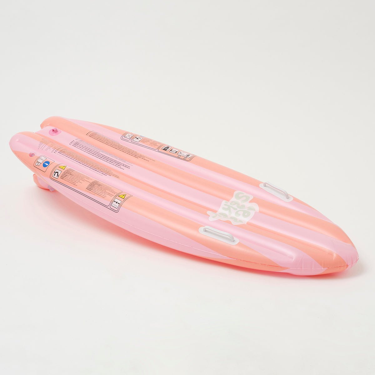 SUNNYLiFE Pink Color Inflatable Ride With Me Surfboard Float Sea Seeker Strawberry - S3LSRFSB
