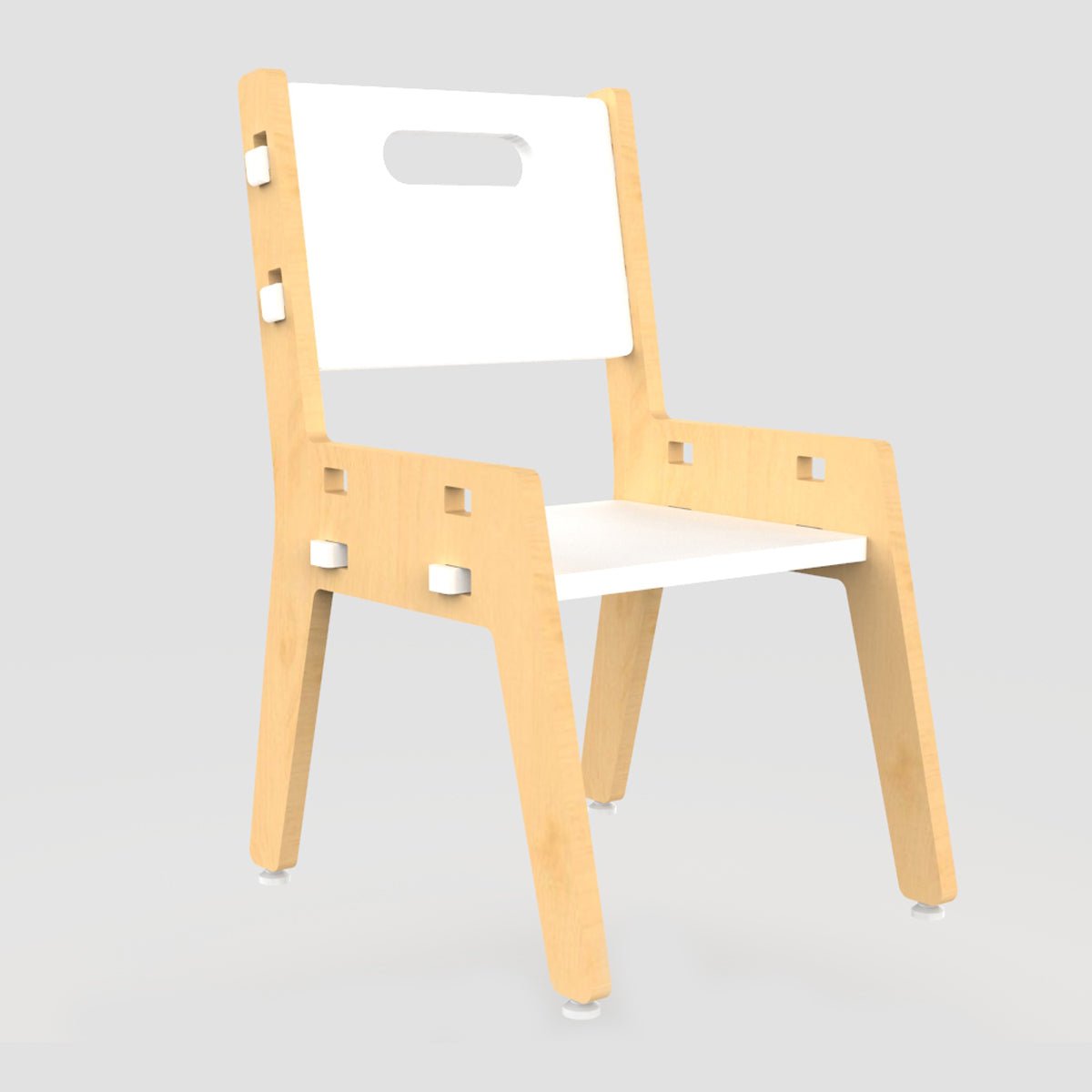 X&Y Silver Peach Chair - White - FG110918W