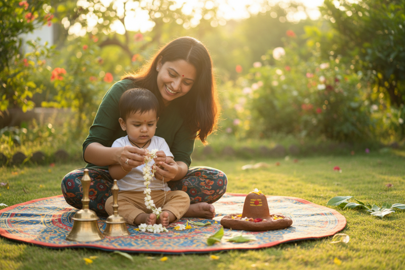3 Easy Ways to Celebrate Mahashivratri with Children (Calm, Creative & Screen-Free) - The Mom Store