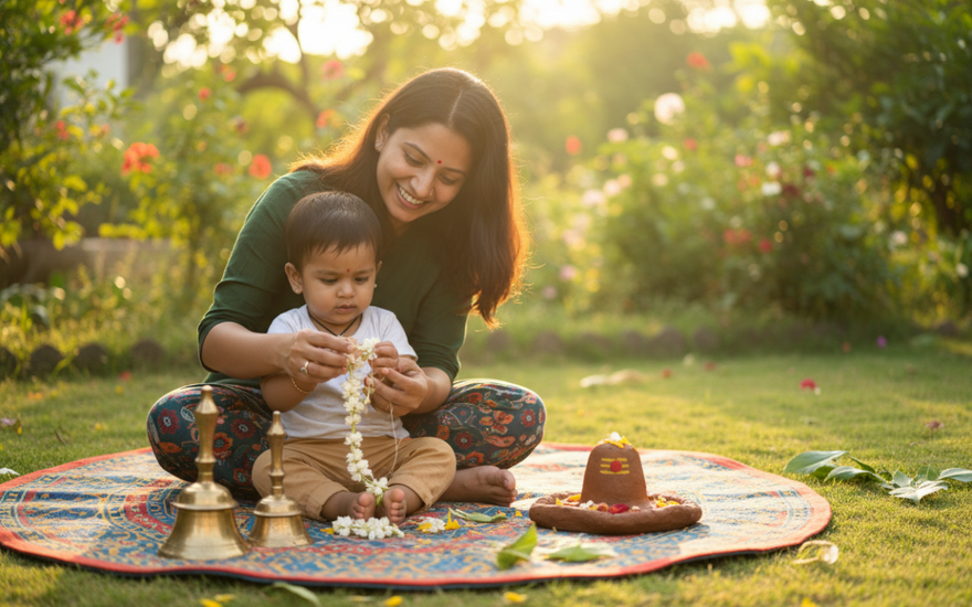 3 Easy Ways to Celebrate Mahashivratri with Children (Calm, Creative & Screen-Free) - The Mom Store