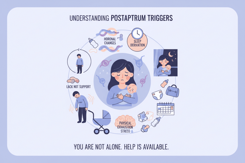 Factors that can trigger postpartum depression - The Mom Store