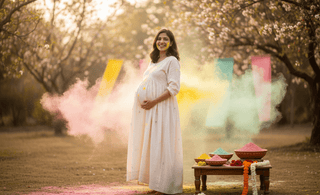 How to Play Holi Safely During Pregnancy: Tips, Herbal Colors & the Cutest Maternity Outfits - The Mom Store