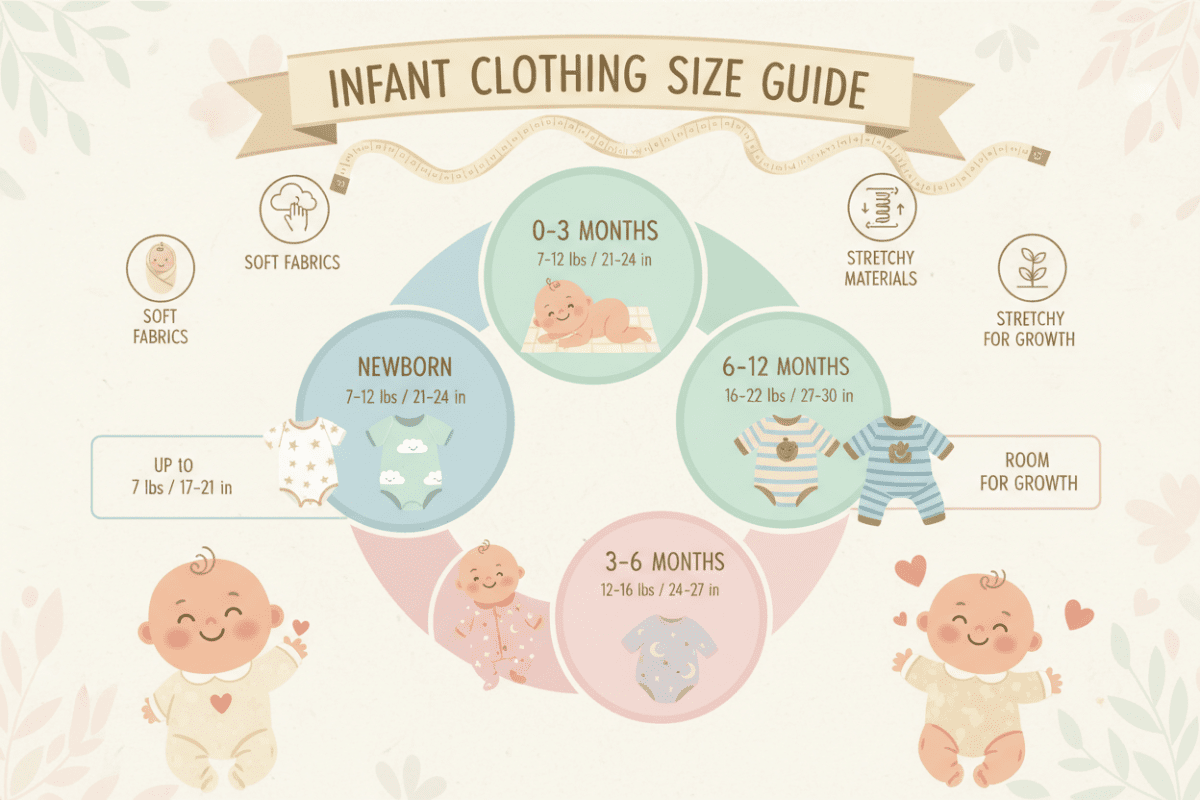 Infant Clothing Size Guide: How to Choose for Comfort and Growth - The Mom Store