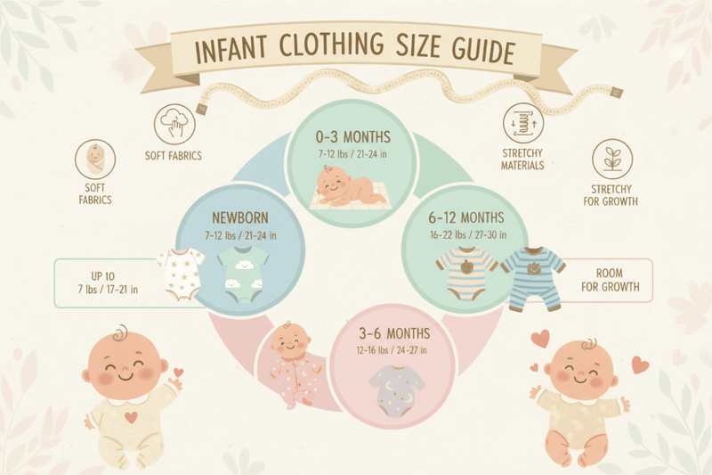 Infant Clothing Size Guide: How to Choose for Comfort and Growth - The Mom Store