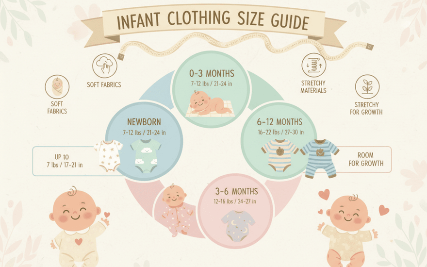 Infant Clothing Size Guide: How to Choose for Comfort and Growth