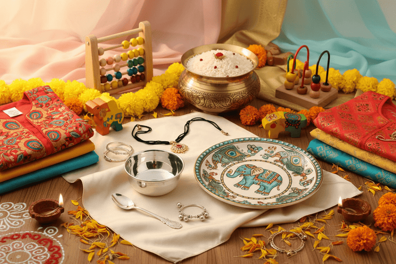 Top Annaprashan Gift Ideas for Baby’s First Solid Food Ceremony (Annaprashan, Choroonu, Mukhe Bhaat) - The Mom Store