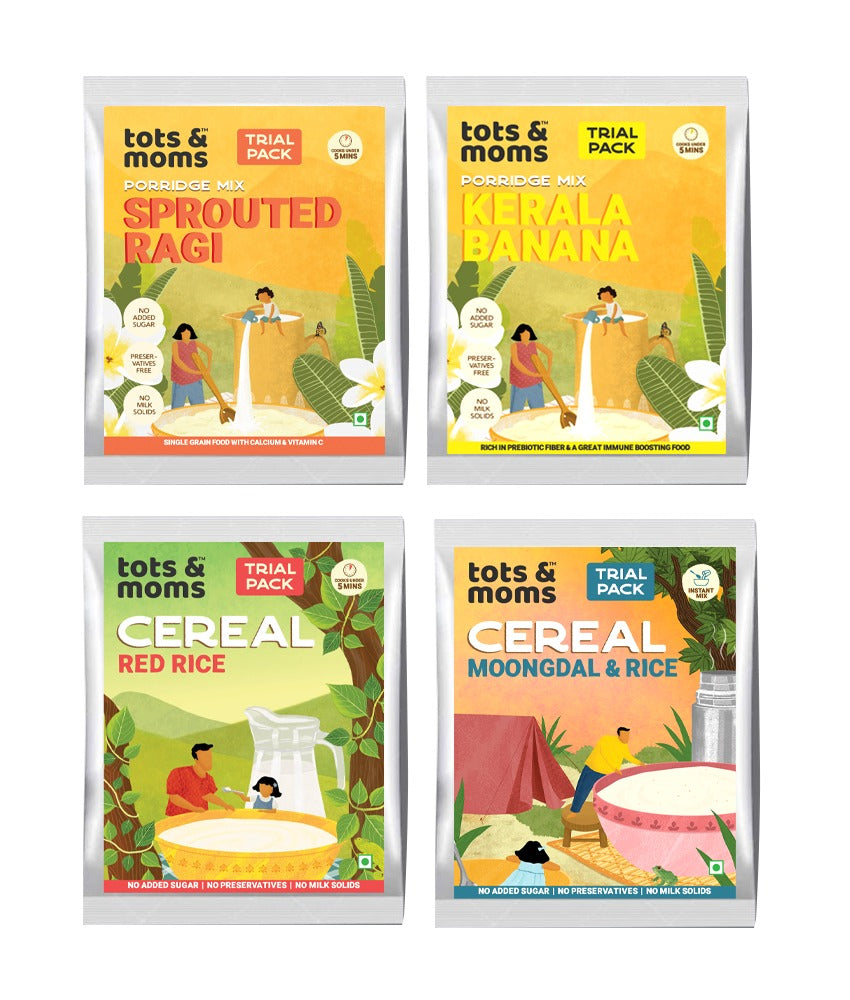 Tots & Moms Trial Pack - First Foods Combo 4 Packs