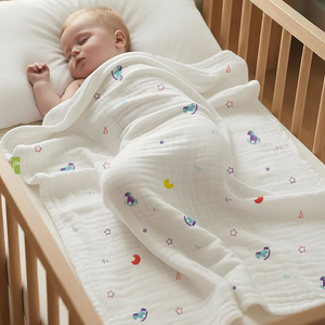R for Rabbit Softkins Muslin Baby Blanket With 6 Layers - Newborn Swaddle & All Season Blanket - The Mom Store
