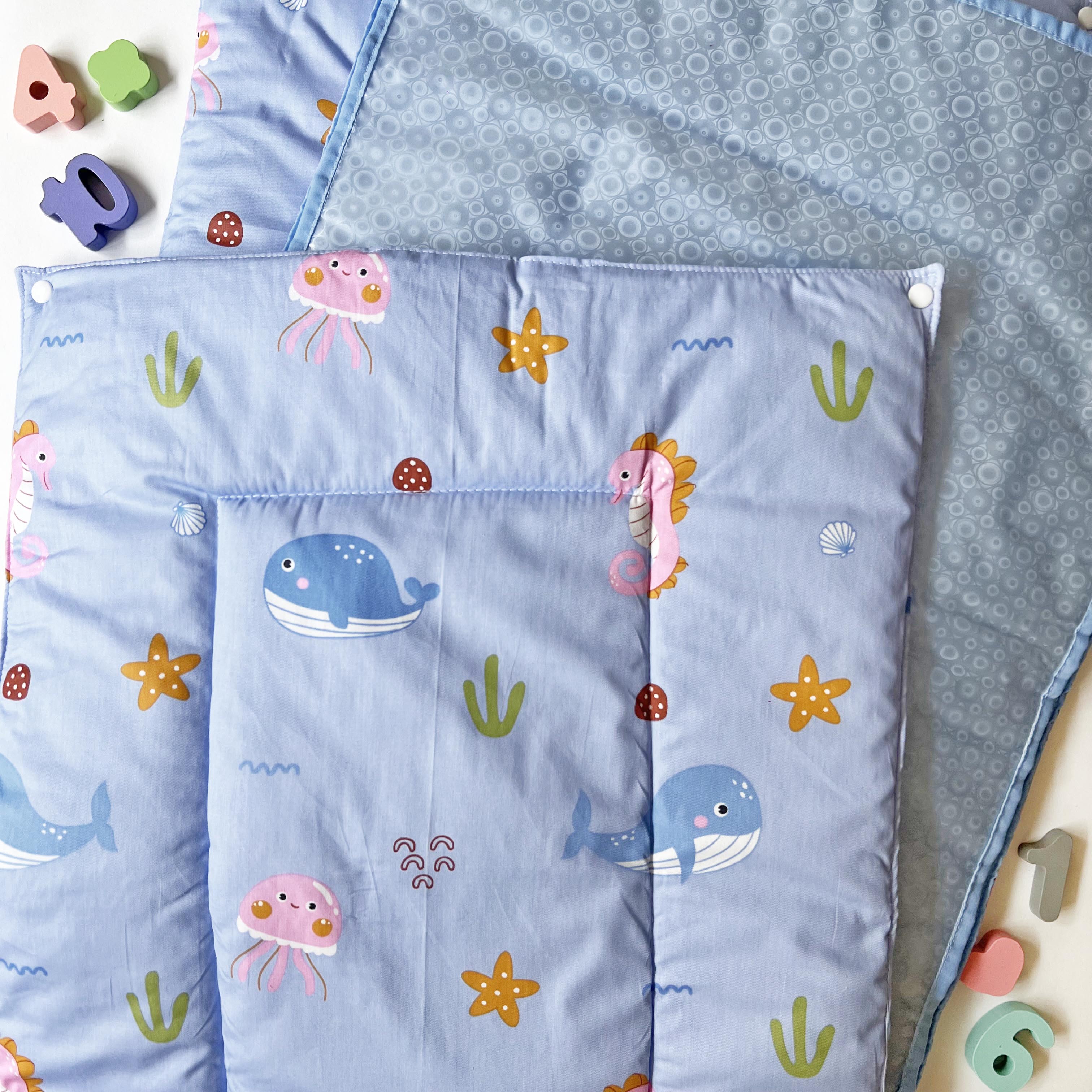 Oranges & Lemons | Reusable Diaper Mat | Set of 3 | Blue Sea