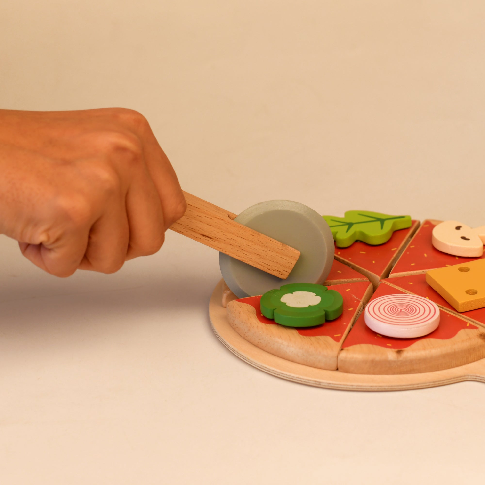 Playbox Wooden Pizza Oven Kitchen Set Toddler & Kids Pretend Play Pizza Making Cooking Toy Set Imagination and Creativity | Kids Toys for Cooking Simulation Educational Toys