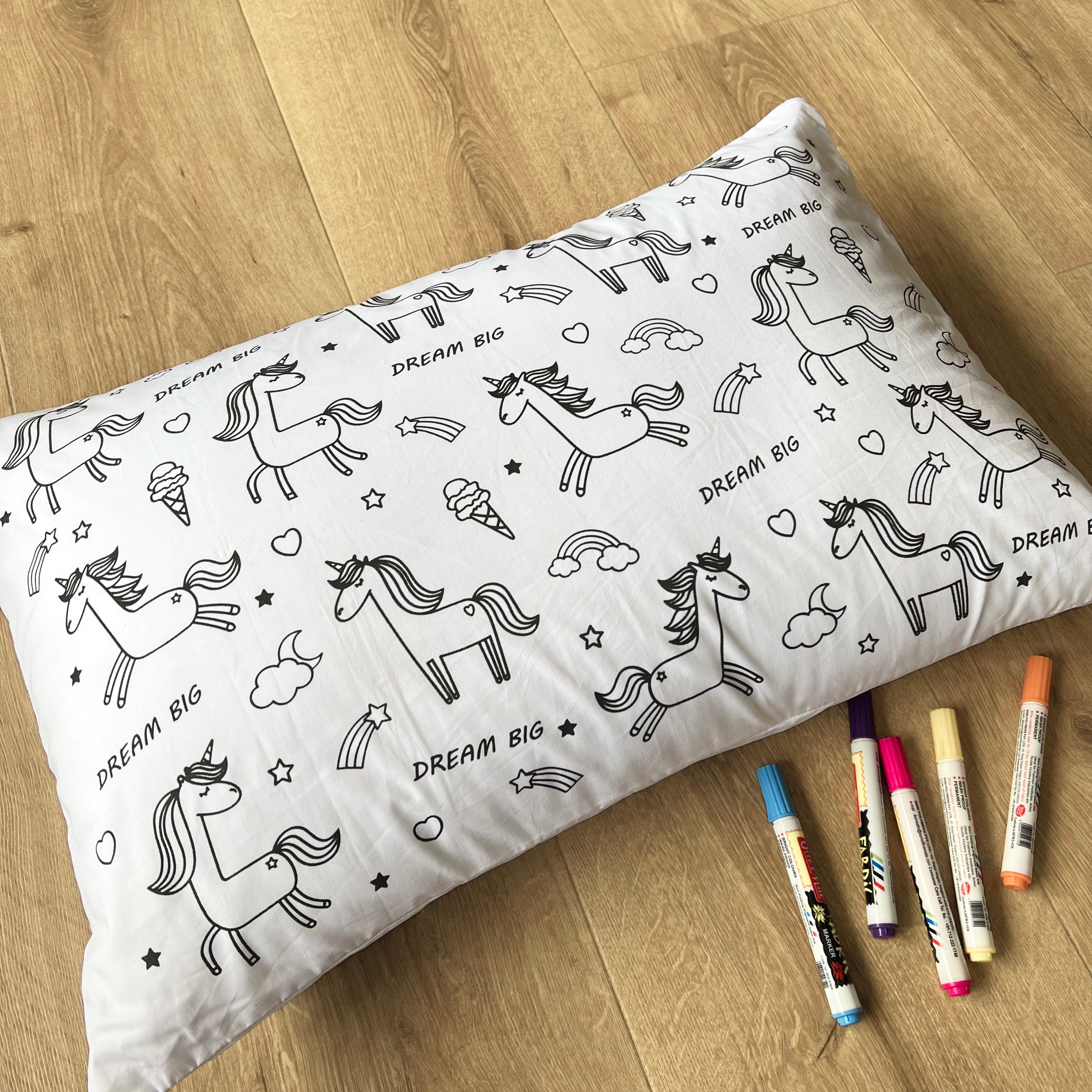 Oranges & Lemons | DIY Pillow Covers | Doodle Art | Kids Art and Colouring Kit | Set of 2