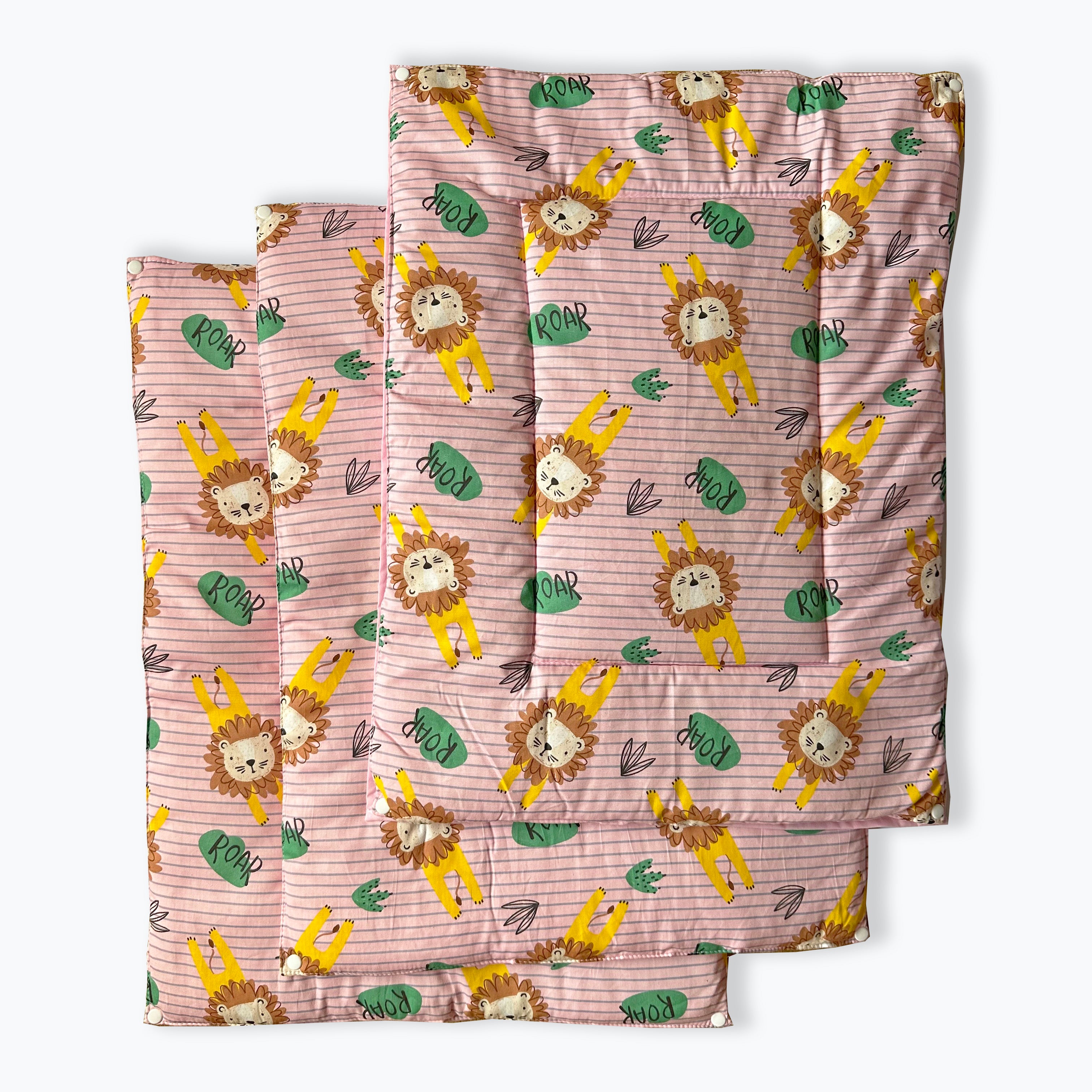 Oranges & Lemons | Reusable Diaper Mat | Set of 3 | Pink