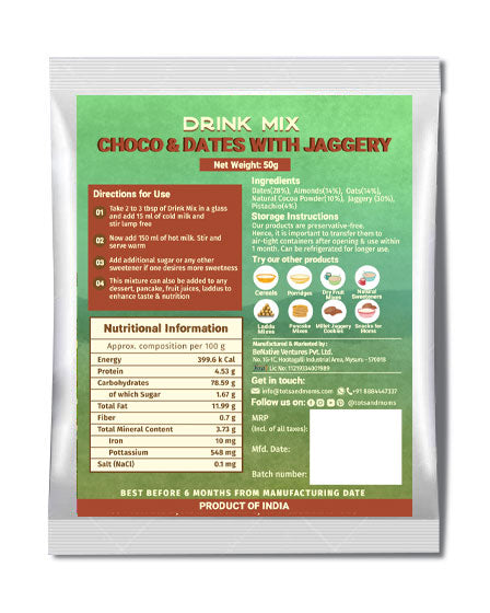 Tots & Moms  Drink Mixes Trial Combo | 4 Packs | 50g each