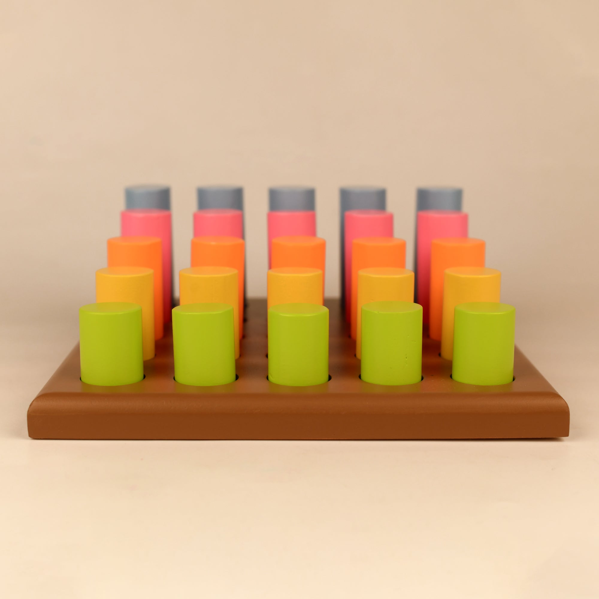 Playbox Wooden Grading Multicolor Cylinders Rod Peg Steps Montessori Learning Toys