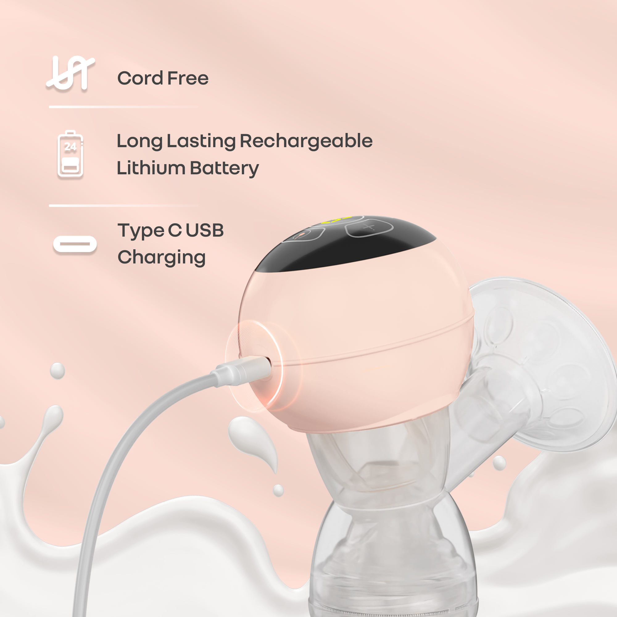 R for Rabbit Lactella Comfort Breast Pump – Dual Modes, 9 Levels, LED