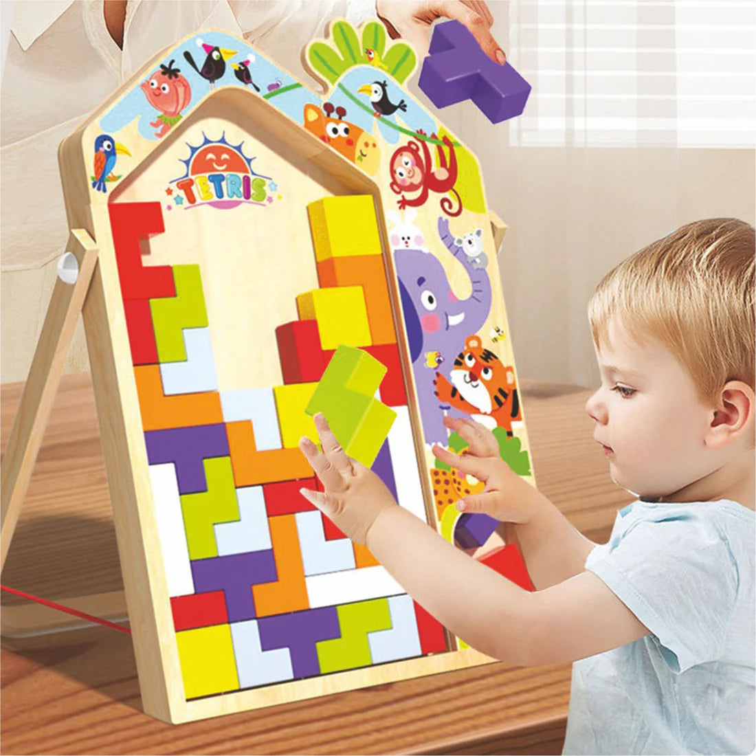 Wudly 3 in 1 Tetris for Kids - Parent Child Edition