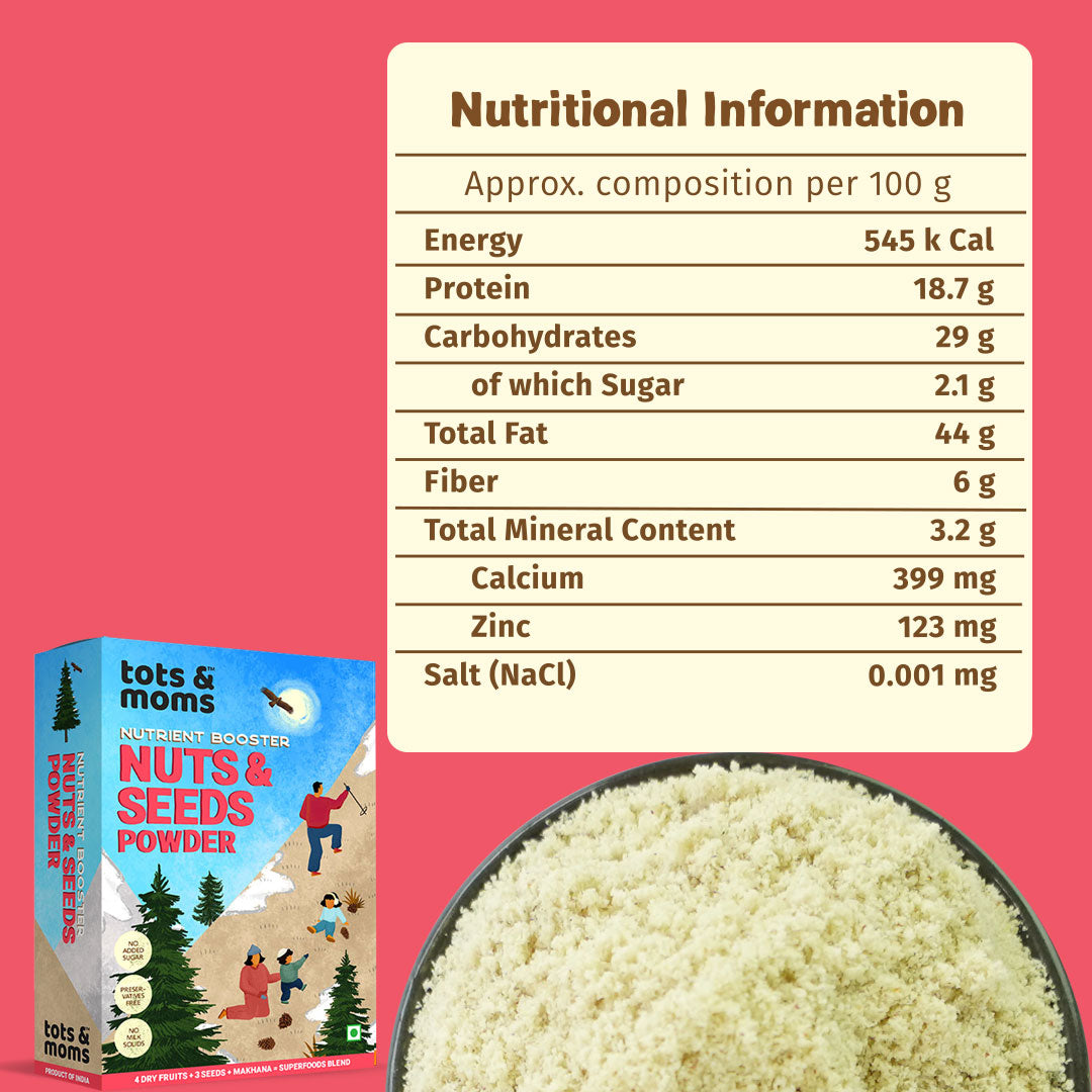 Tots & Moms Dry Fruit Mixes | Dry Fruits Powder | Nuts & Seeds Powder | Dry Dates Powder | Pack of 3