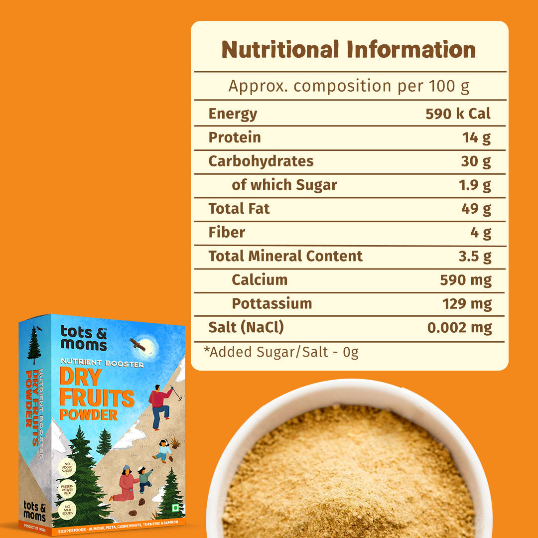 Tots & Moms Dry Fruit Mixes | Dry Fruits Powder | Nuts & Seeds Powder | Dry Dates Powder | Pack of 3