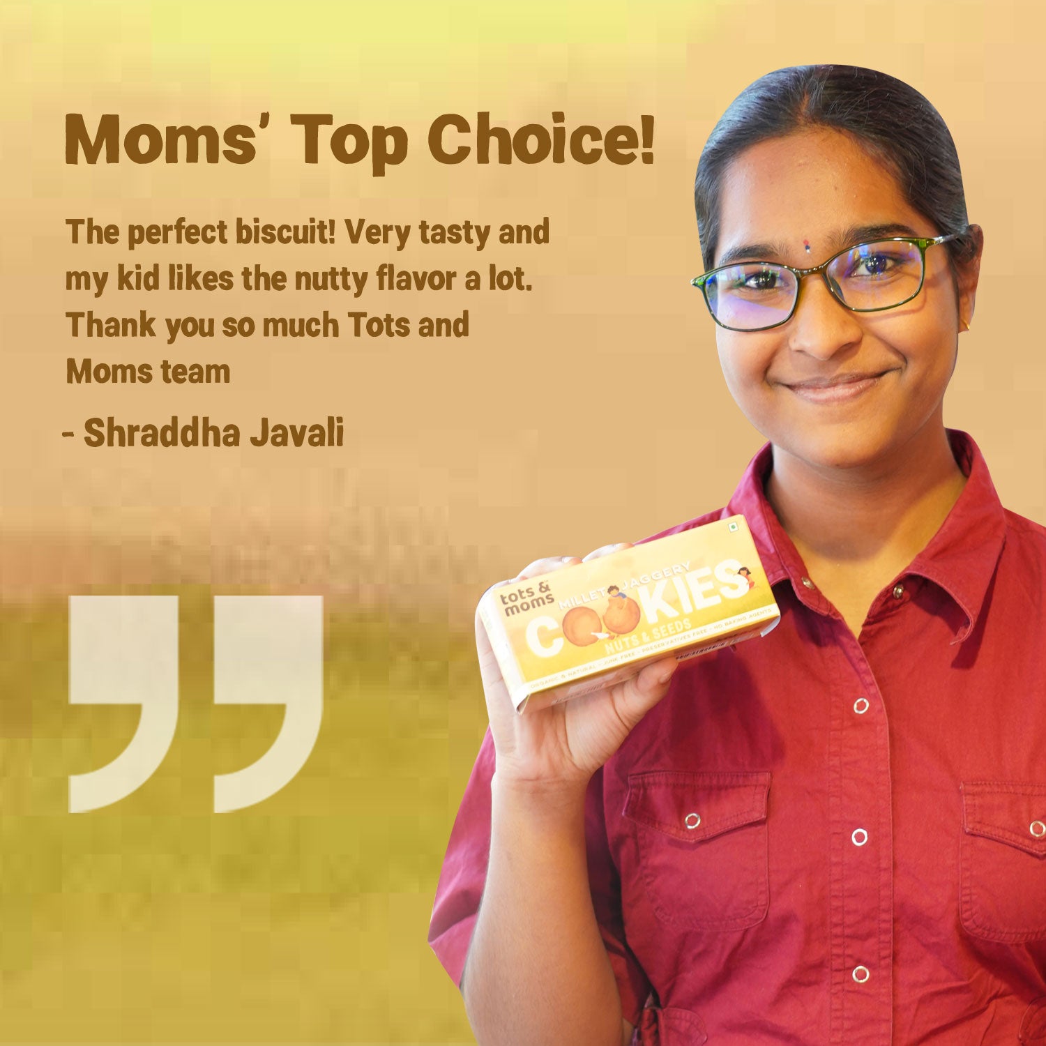 Tots & Moms Millet & Jaggery Cookies - Nuts & Seeds | 150g