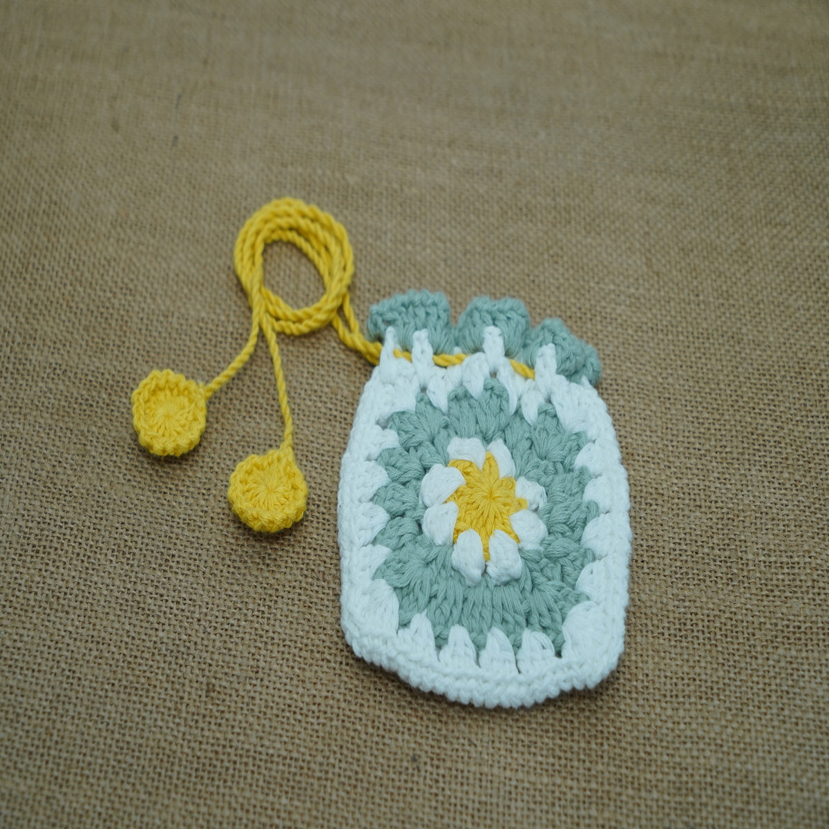 Himalayan Blooms Crochet Potli Bag
