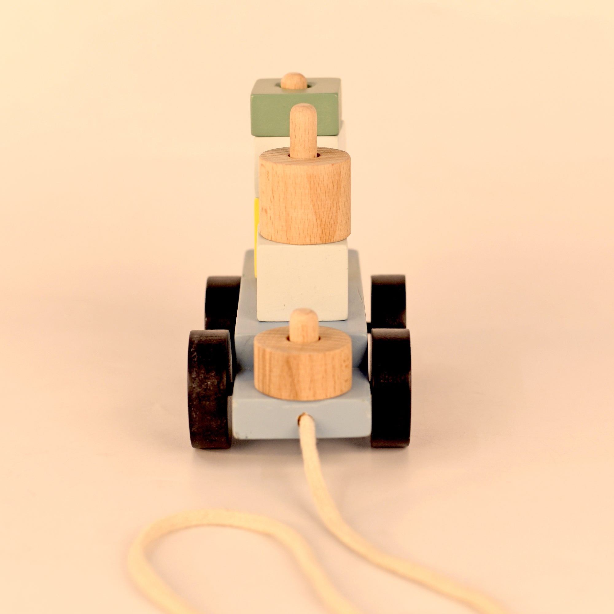Playbox Wooden Pull Along Ship Toy Set Non-Toxic Push Pull String Toys for Toddler & Kids Baby Encourages Walking & Develops Skills Toys