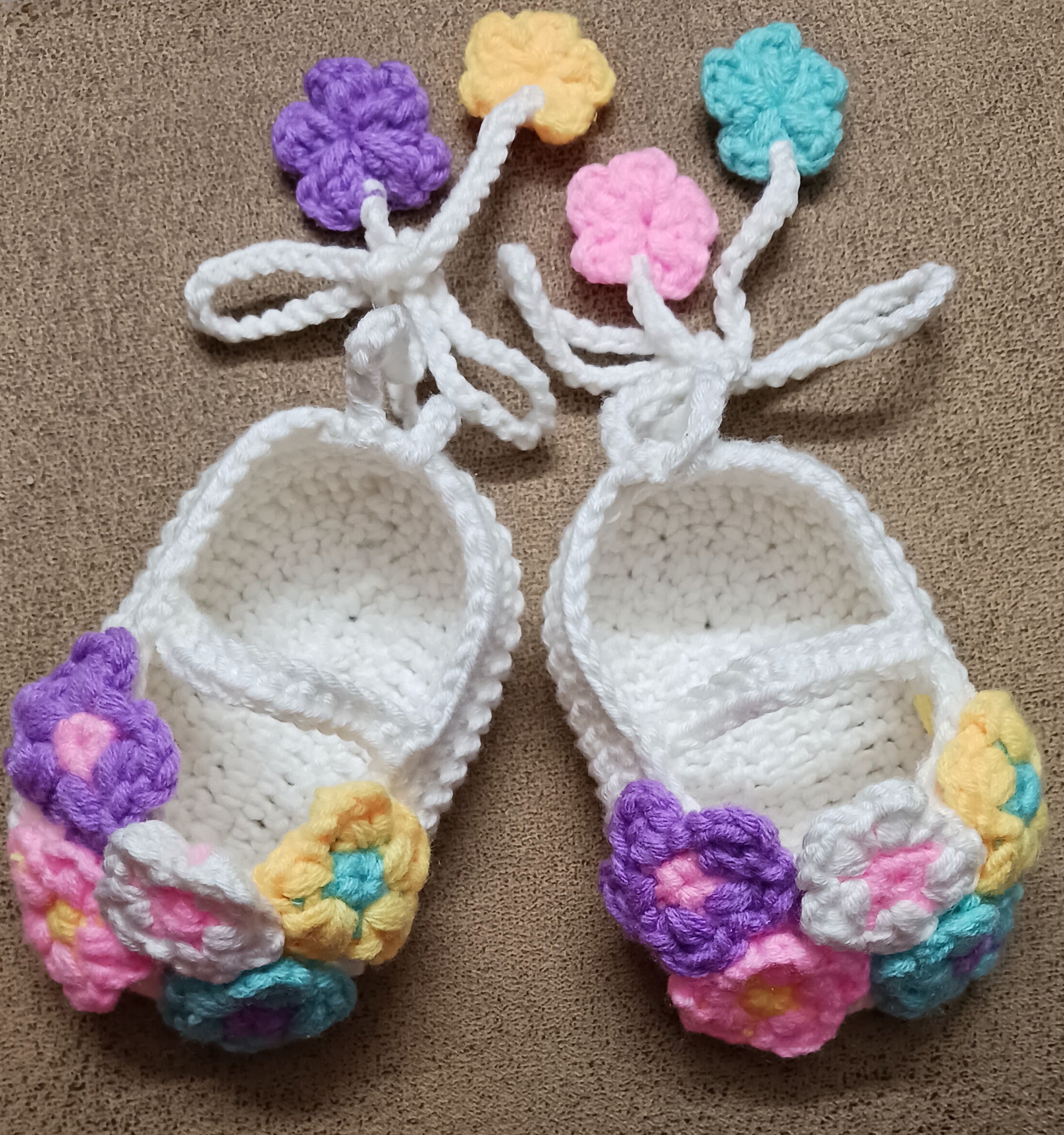 Doodle Needle Handmade Baby Floral Shoes