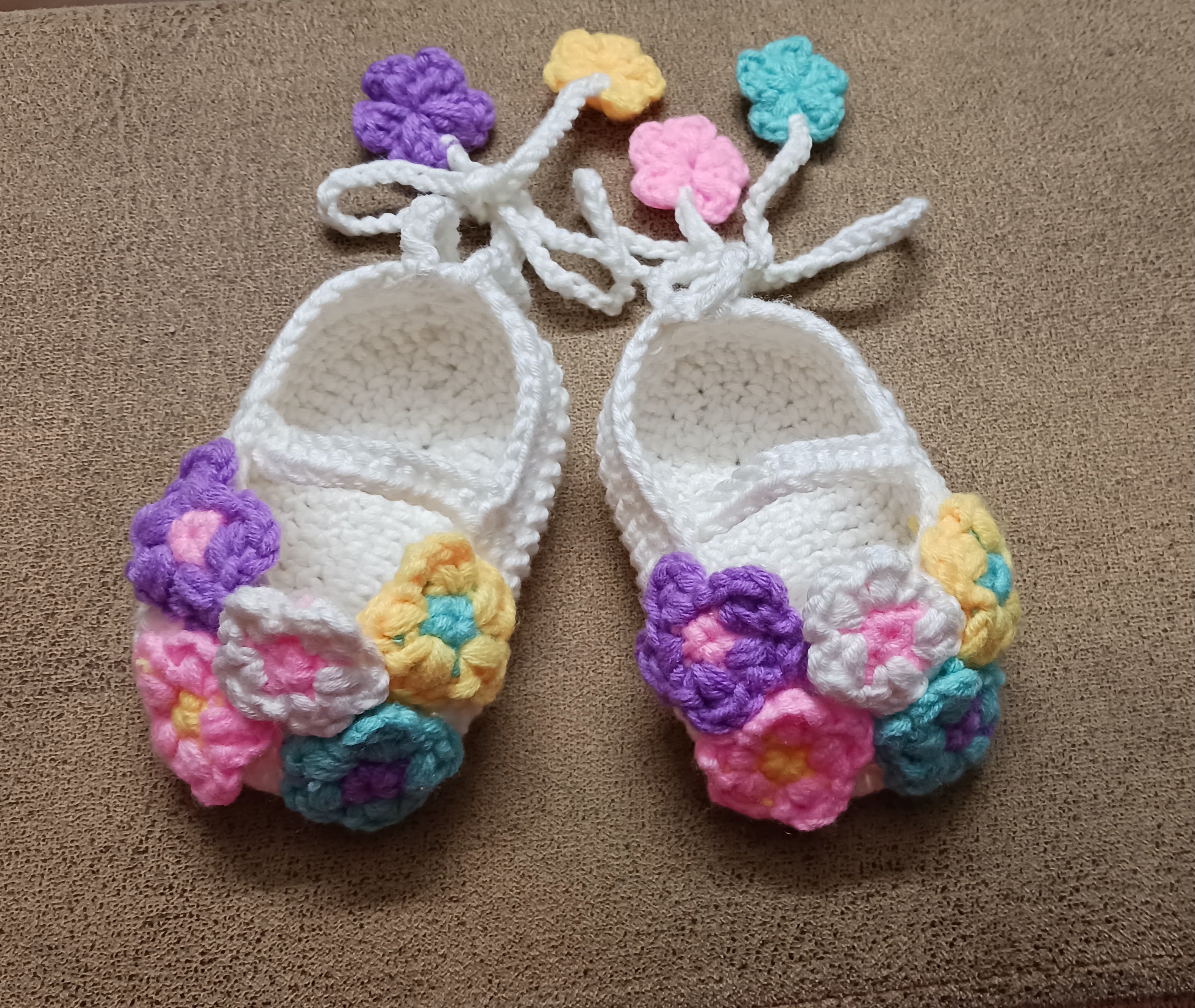 Doodle Needle Handmade Baby Floral Shoes