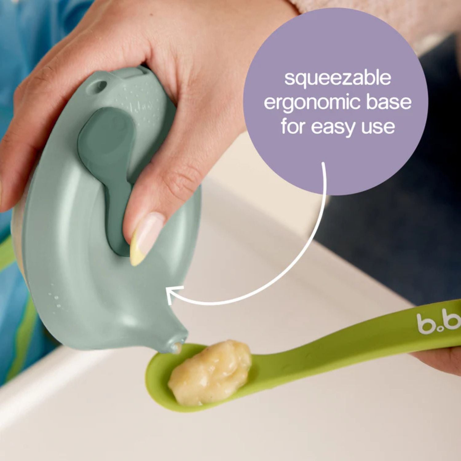 b.box Fill + Feed Silicone Feeding Pouch Sage Green