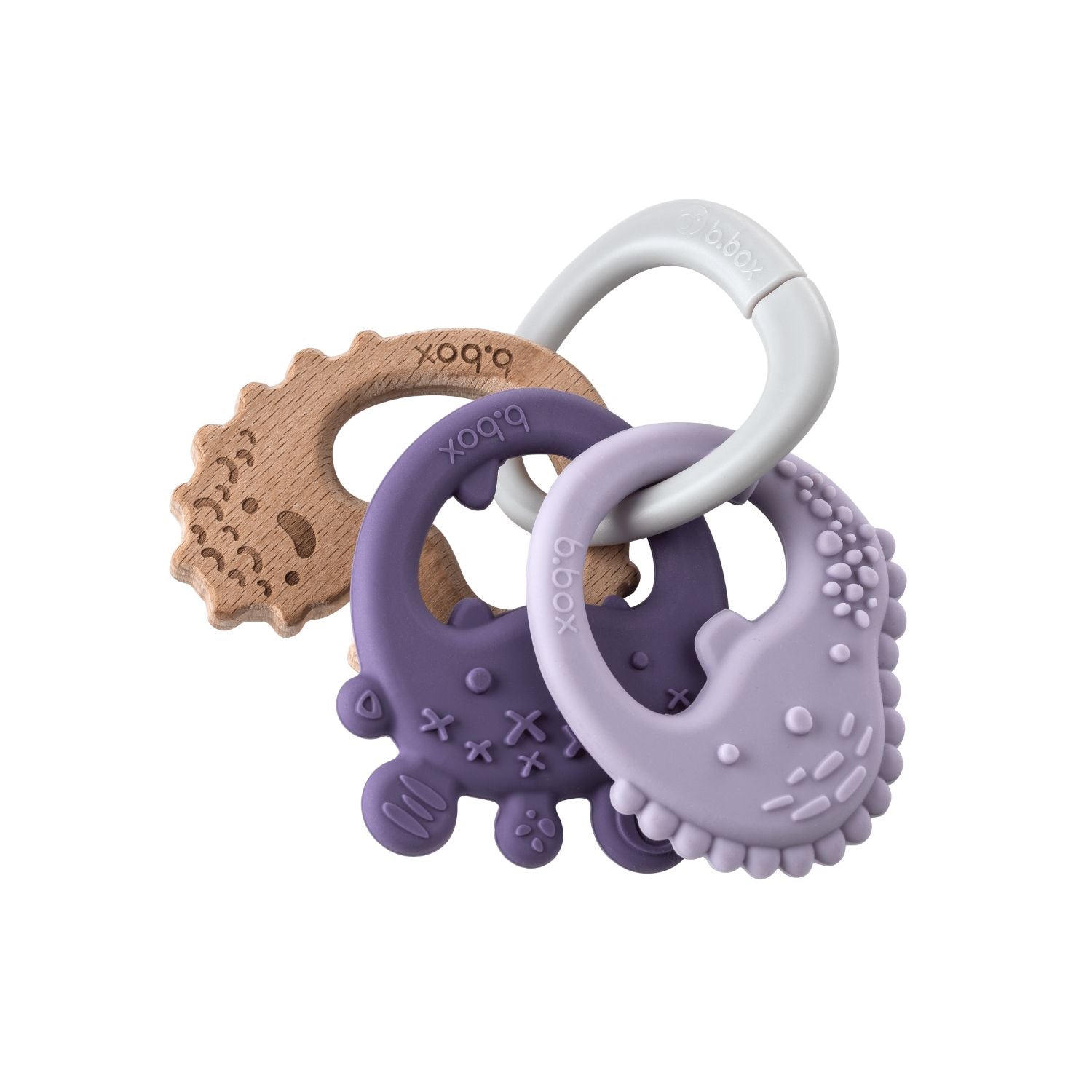 b.box Trio Teether Peony Purple