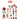 108 pcs classic Red Green & Gold Poinsettia themed Christmas Balls tree hanging, Xmas Decoration set. - Christmas