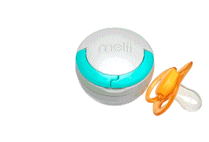 Melii - Pacifiers - Melii Pacifier Pod - 1 Pack Grey & Blue - 10800