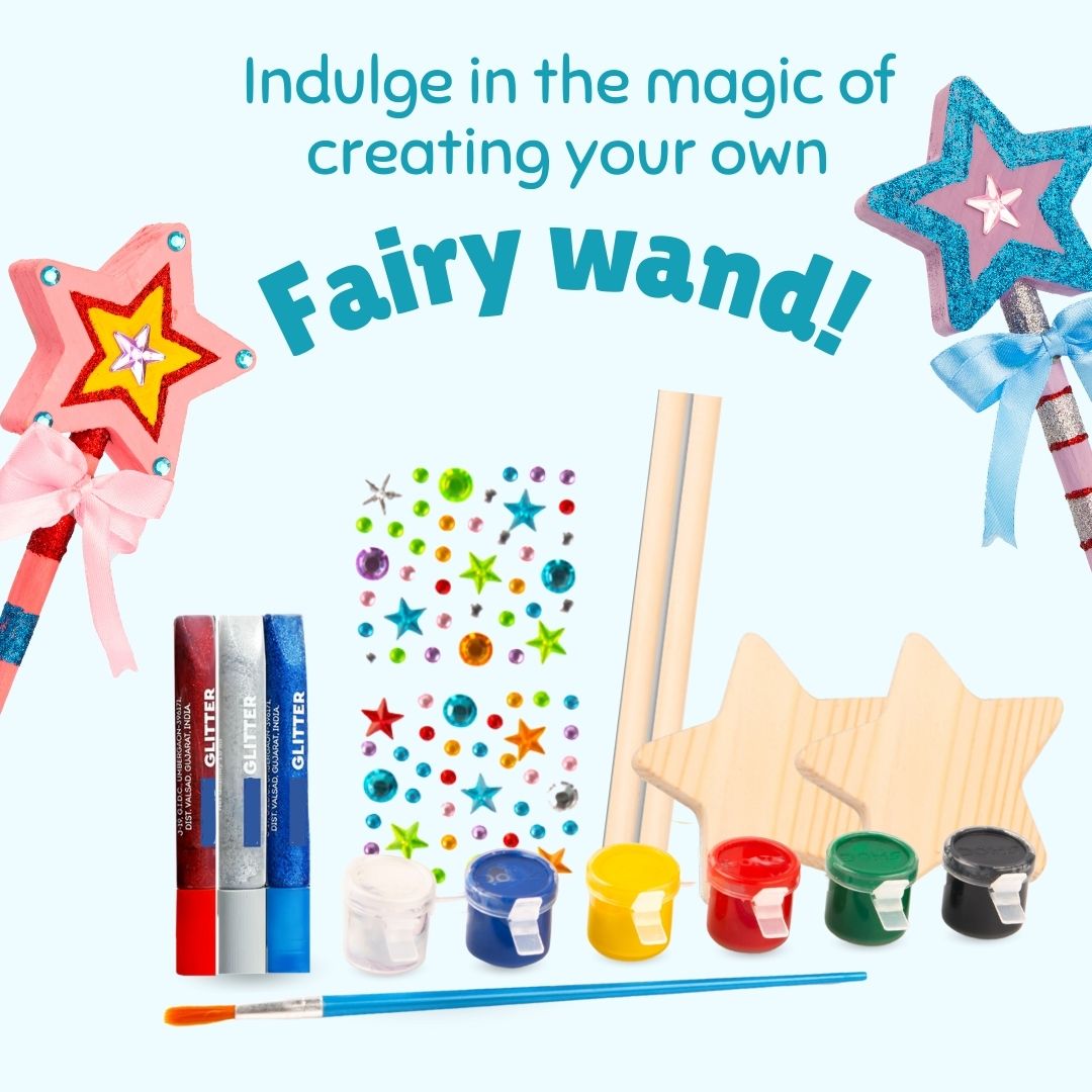 Cots and Cuddles Wooden Diy Fairy Wand Decoration Kit for Kids