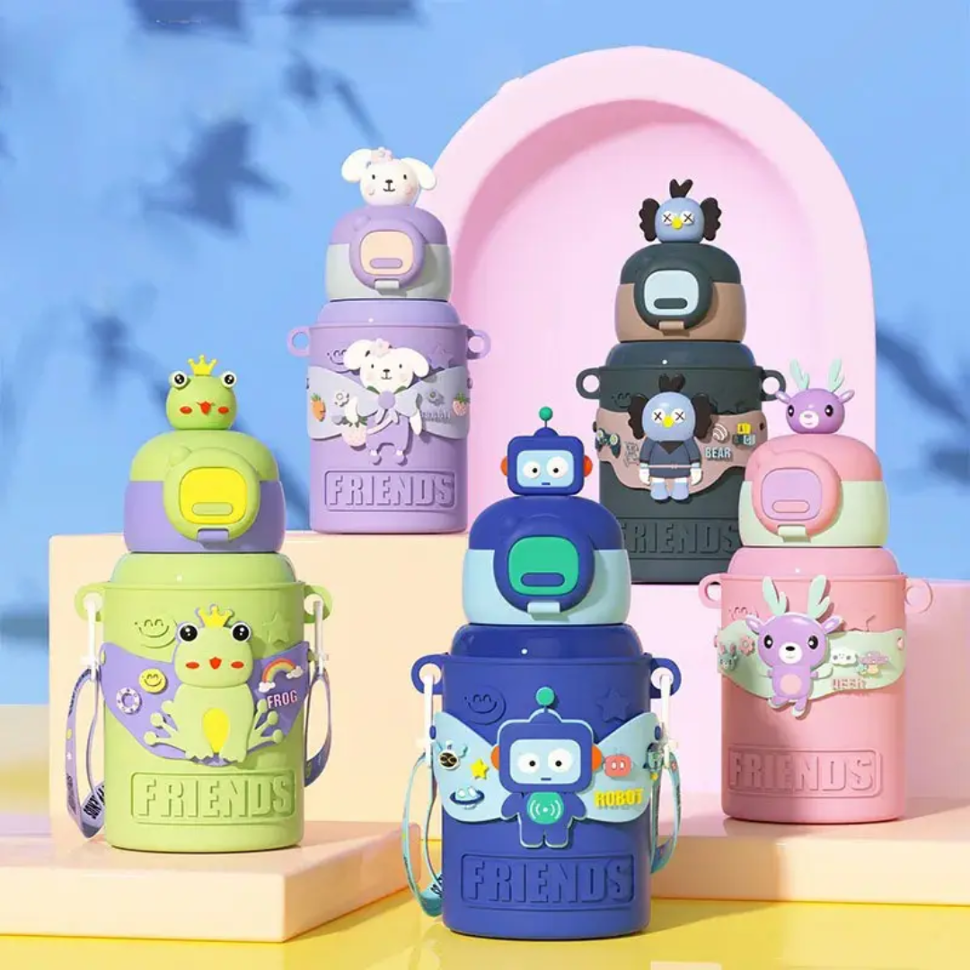 CuddleNest Bear Water Bottle – Leak-Proof, Fun & Perfect for Kids’ Hydration!