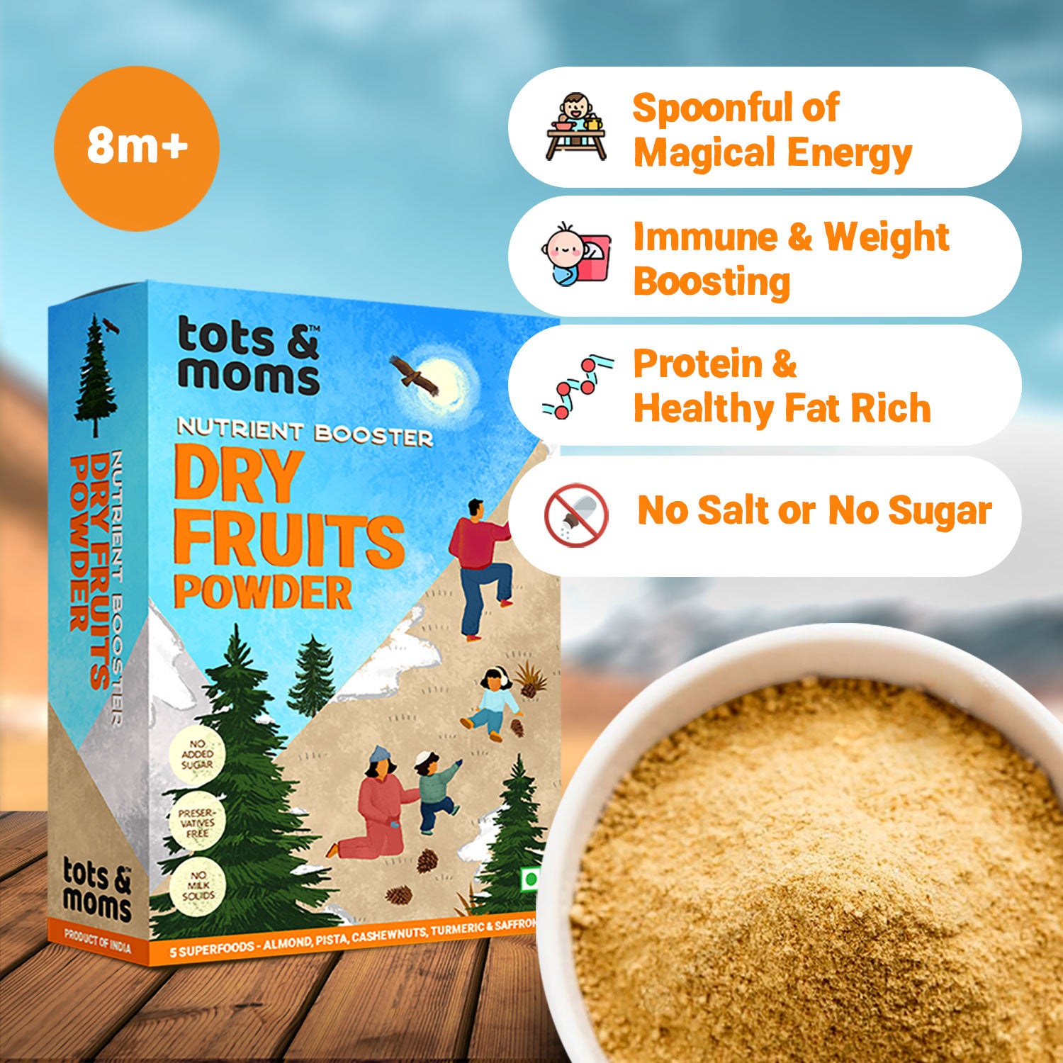 Tots & Moms Dry Fruits Powder - Pack of 2