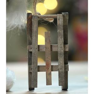 12 inches Grey Shiny hanging sledge Santa , Christmas Home and Table Décor - 12 inch Christmas