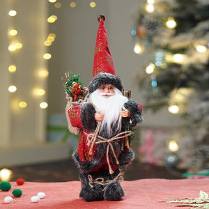 12 inches Red & Green dotted Santa , Christmas Home and Table Décor - 12 inch Christmas