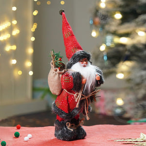 12 inches Red & Green dotted Santa , Christmas Home and Table Décor - 12 inch Christmas