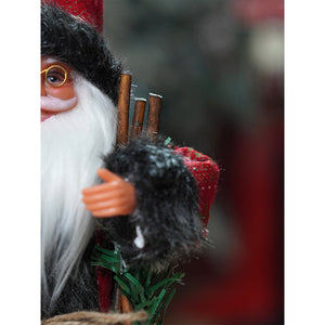12 inches Red & Green dotted Santa , Christmas Home and Table Décor - 12 inch Christmas