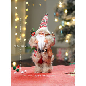 12 inches Red & Olive Snowflakes Santa , Christmas Home and Table Décor - 12 inch Christmas
