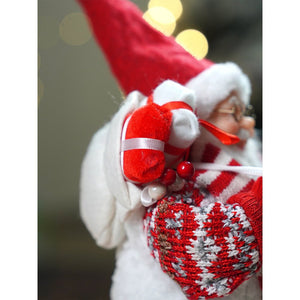 12 inches Winter Ready Santa , Christmas Home and Table Décor - 12 inch Christmas