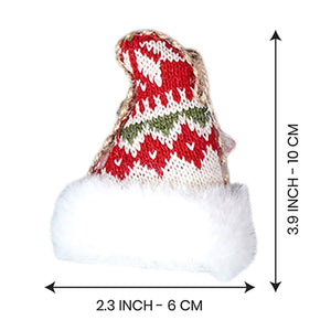12 pcs Red Knitted Snowflakes themed Christmas Tree Ornaments - XMAS TREE ORNAMENTS