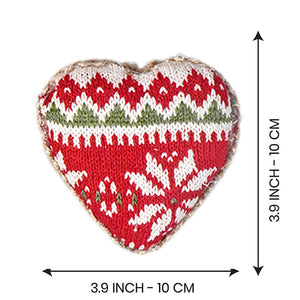 12 pcs Red Knitted Snowflakes themed Christmas Tree Ornaments - XMAS TREE ORNAMENTS