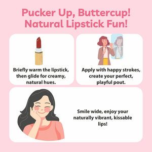 Earthbaby Lipstick Au Naturale, Certified 100% Natural Origin, Pretty Without The Poison - The Mom Store