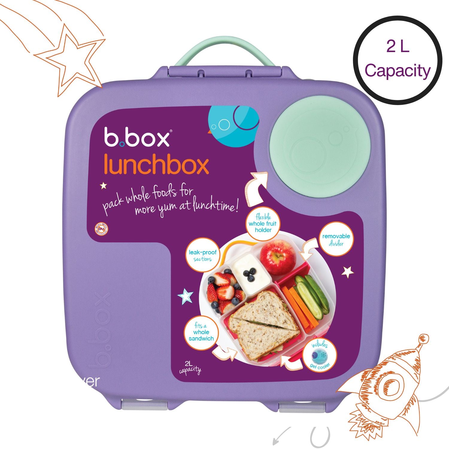 B.Box Lunch Box Lilac Pop Purple