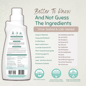 Indimums Reetha, Neem & Lavender Laundry Detergent For Infants 500 ML - The Mom Store
