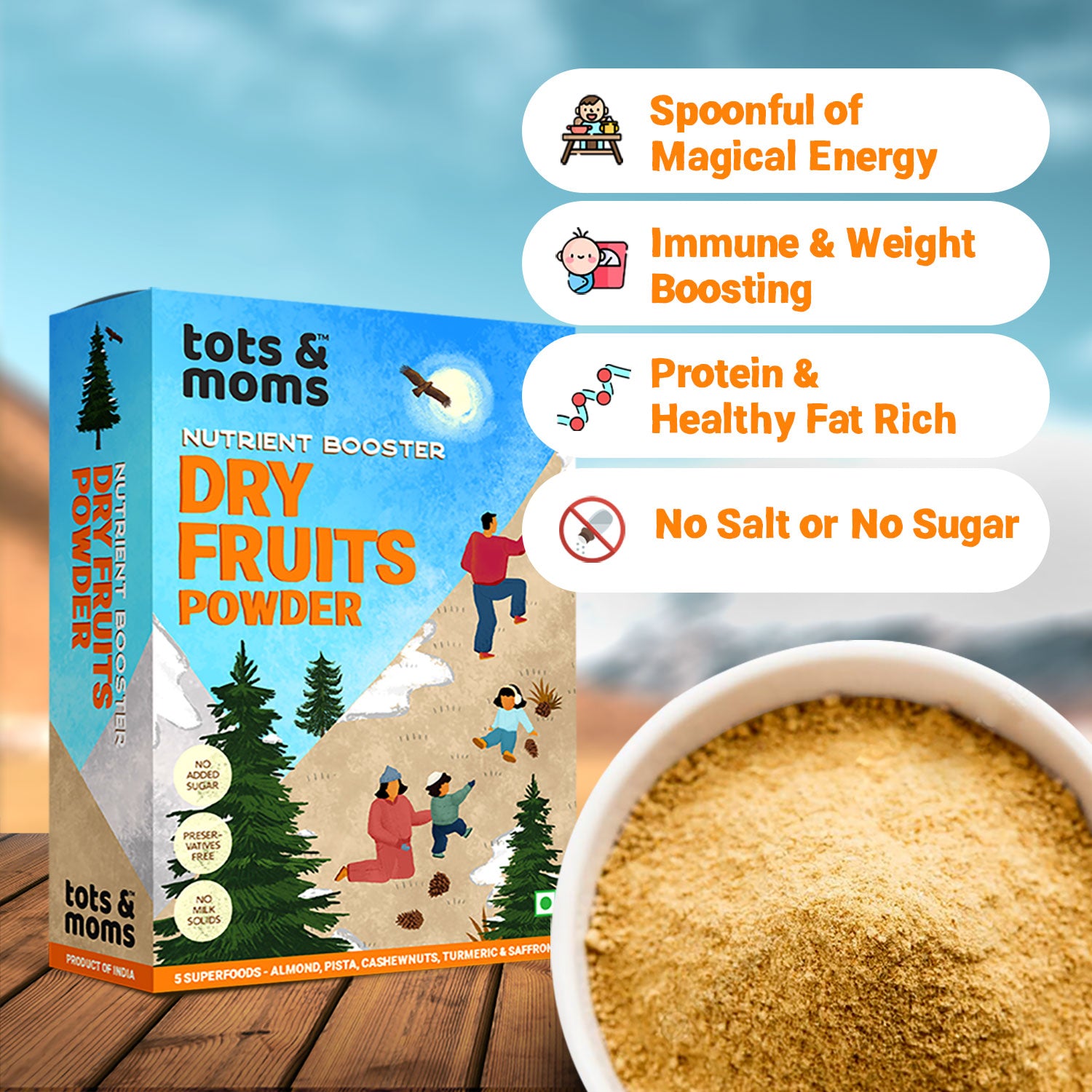 Tots & Moms Dry Fruits Powder - Pack of 2