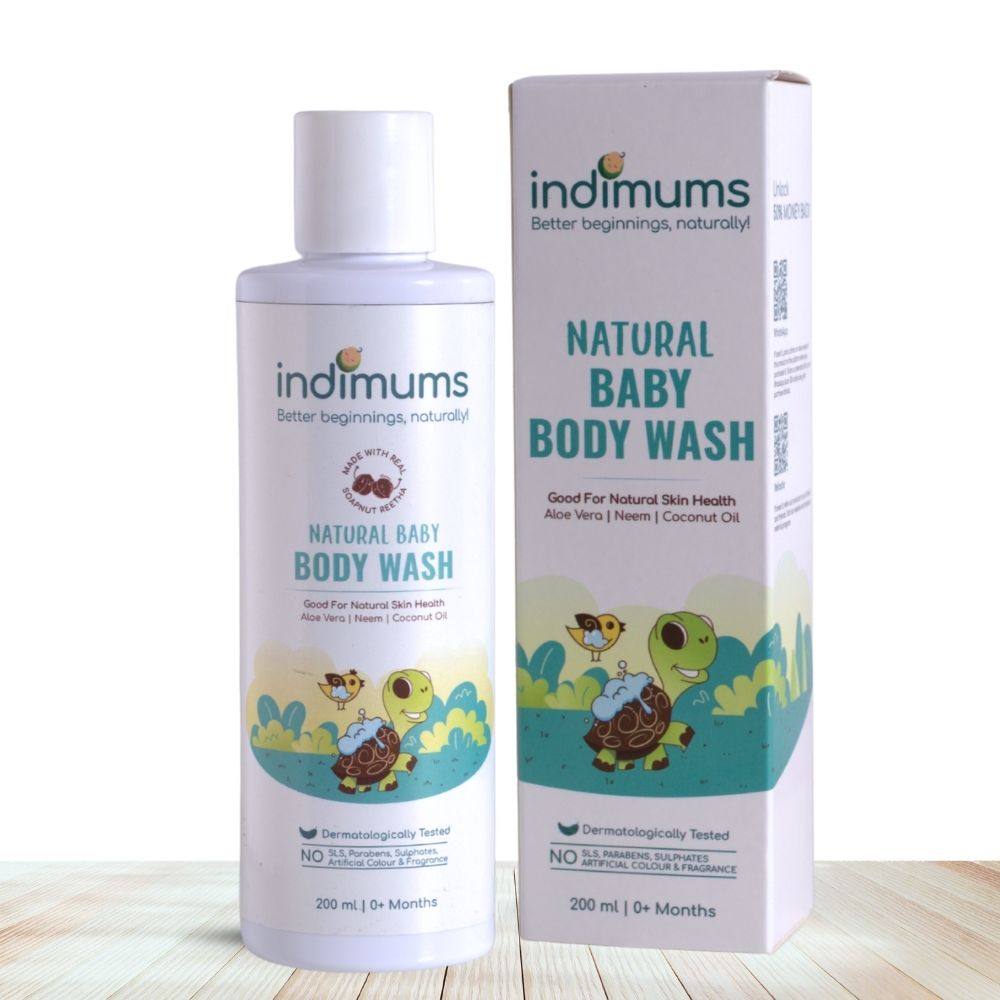 Indimums Reetha, Neem & Coconut Oil Best Newborn Wash 200 ML